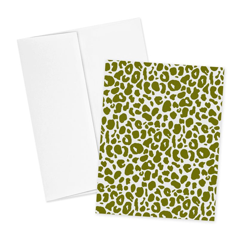 Olive Leopard Notecard - ökenhem