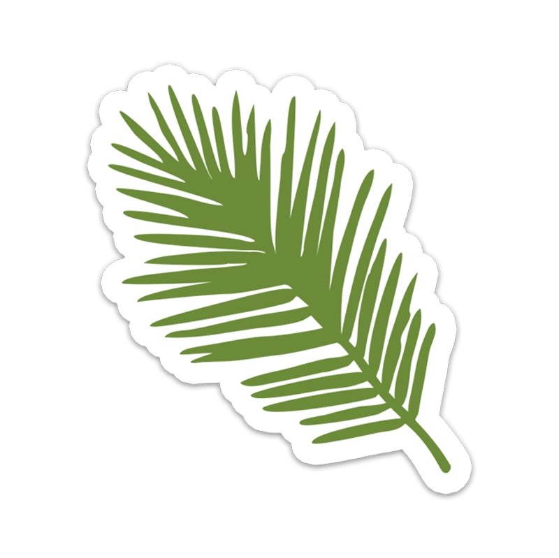 Palm Leaf Vinyl Sticker - Field Study