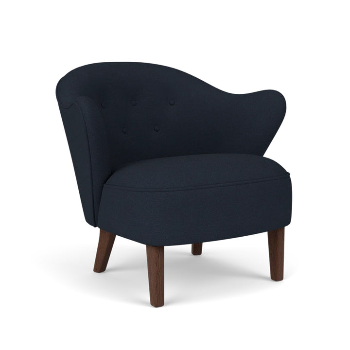 Ingeborg Lounge Chair, Textile in Dark Stained Oak, 0782/Fiord