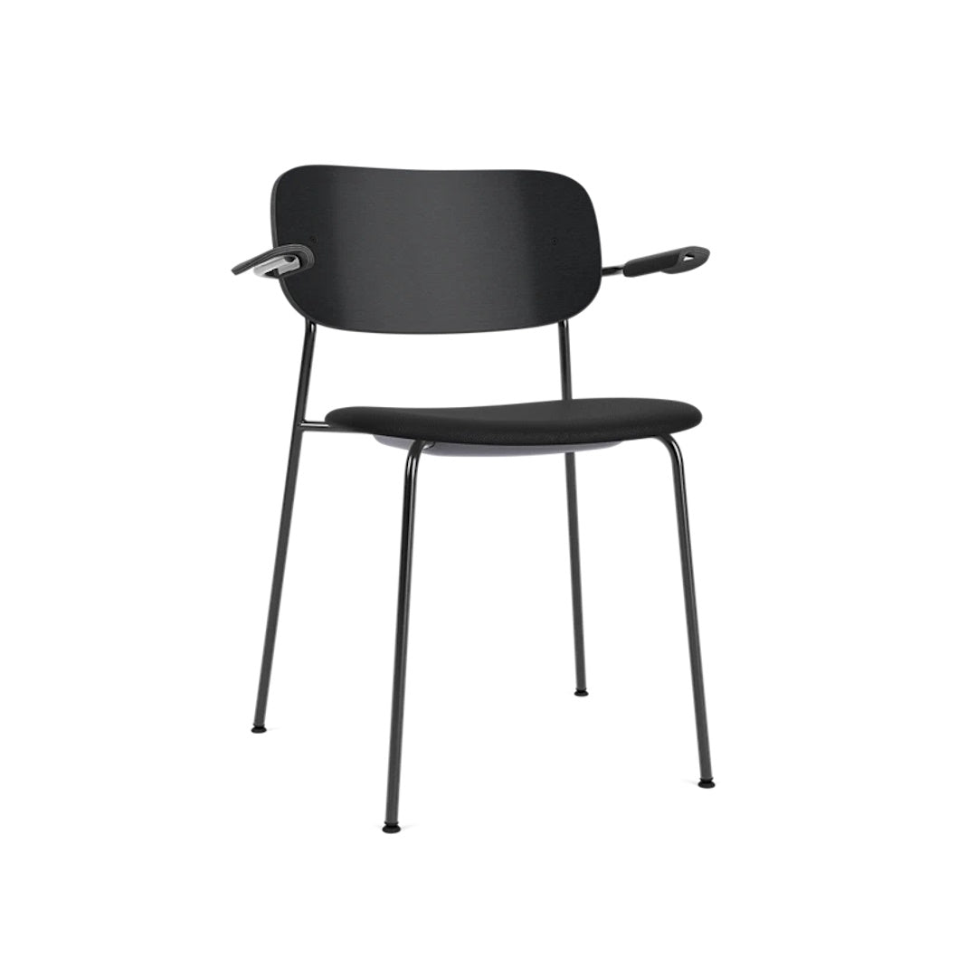 Co Dining Chair, With Arms Partially Upholstered