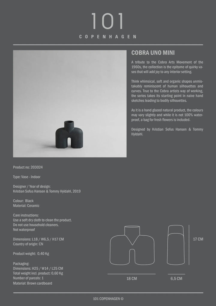101 Copenhagen Cobra Uno, Mini - Black - ökenhem