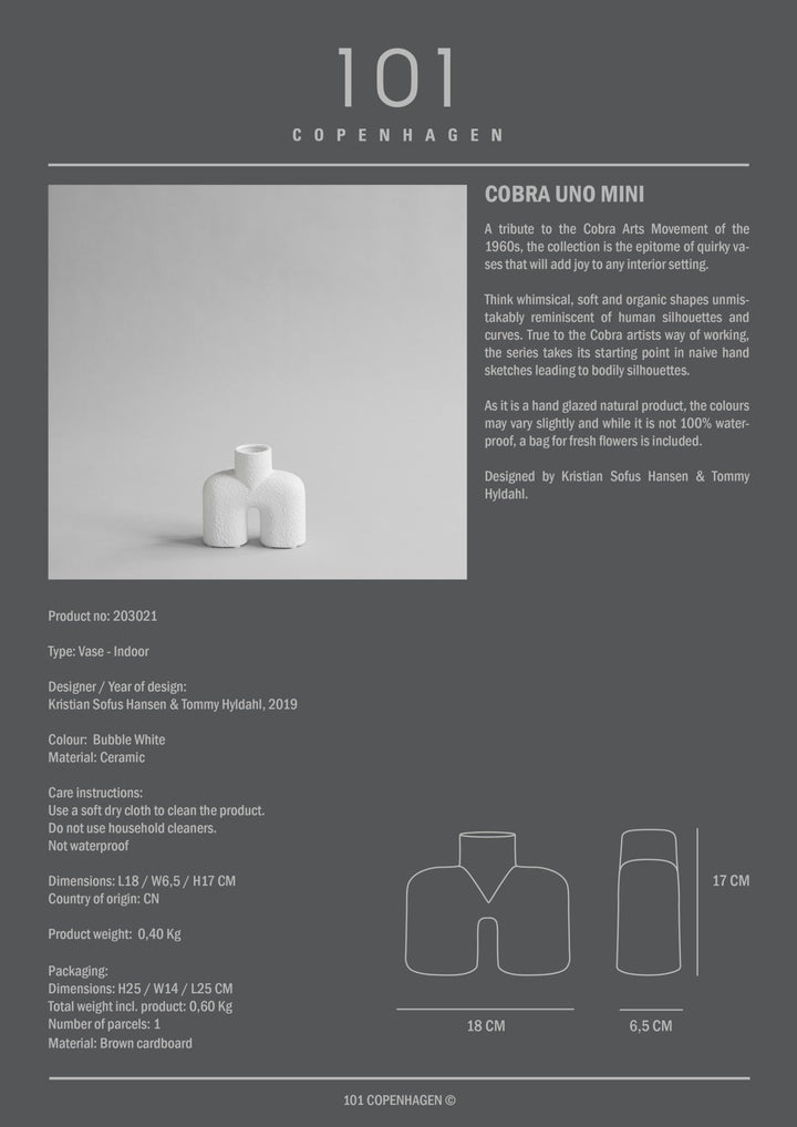 101 Copenhagen Cobra Uno, Mini - Bubble White - ökenhem