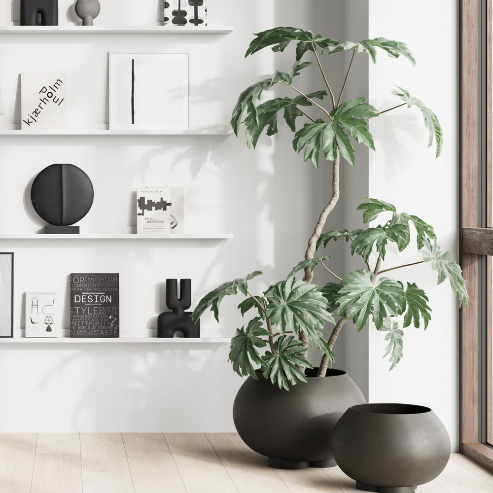 101 Copenhagen Urchin Plant Pot, Big - Coffee - ökenhem