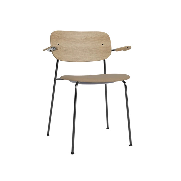 Co Dining Chair, With Arms Partially Upholstered