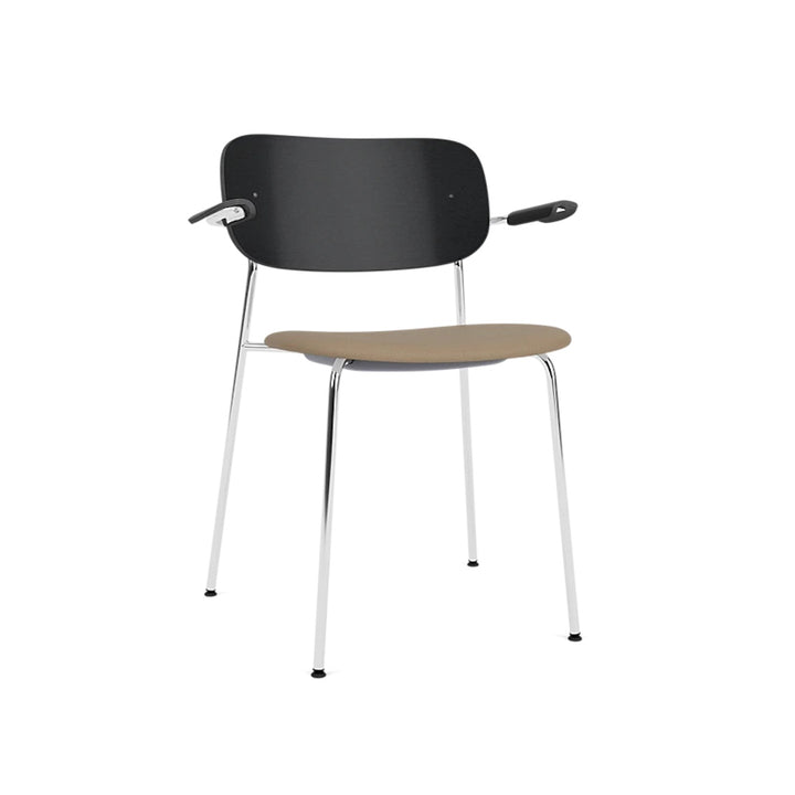 Co Dining Chair, With Arms Partially Upholstered