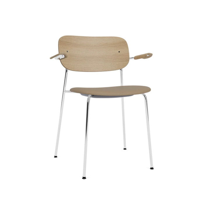 Co Dining Chair, With Arms Partially Upholstered
