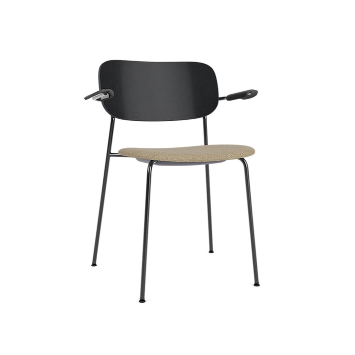 Co Dining Chair, With Arms Partially Upholstered