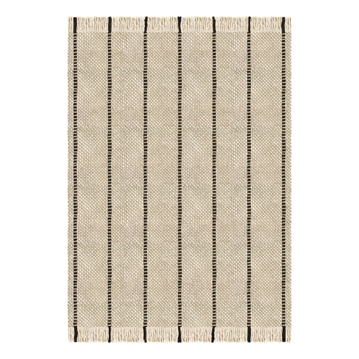 Massproductions Cord Wool Rug - Black &amp; White