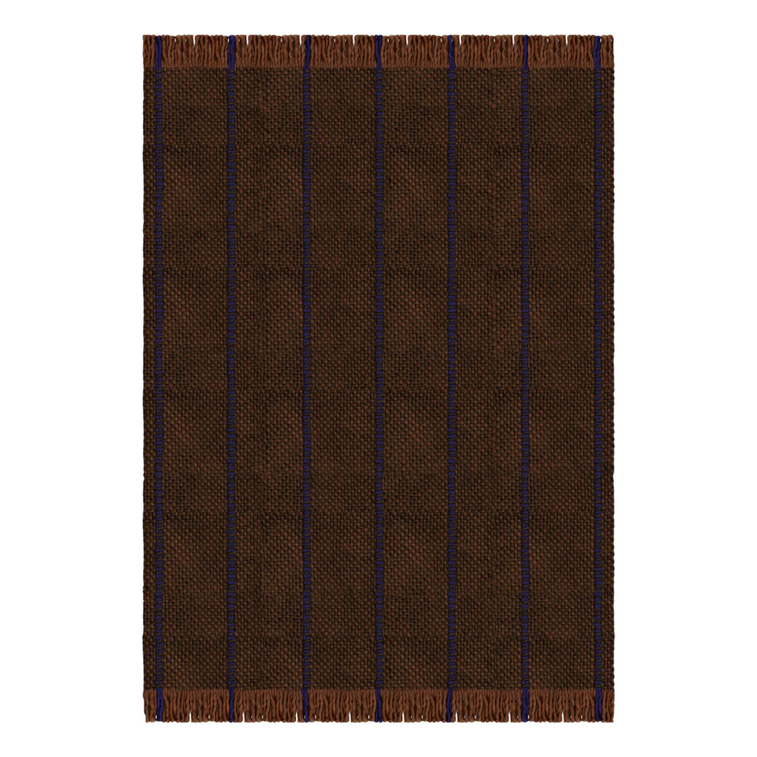 Massproductions Cord Wool Rug - Blue Brown