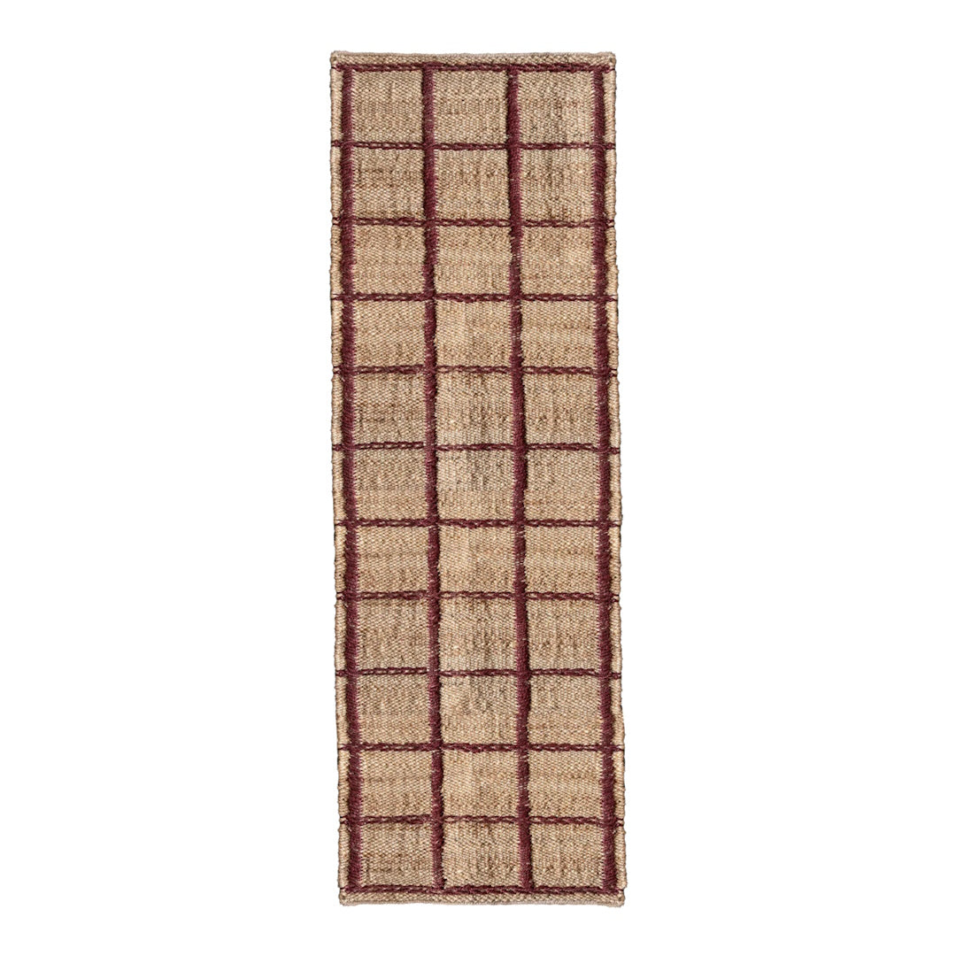 Strata Jute Rug - Burgundy