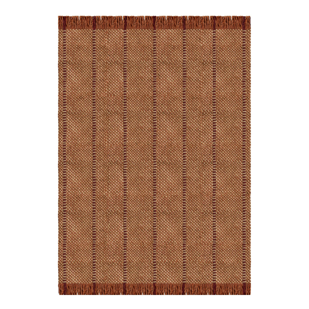 Massproductions Cord Wool Rug - Burgundy Rust