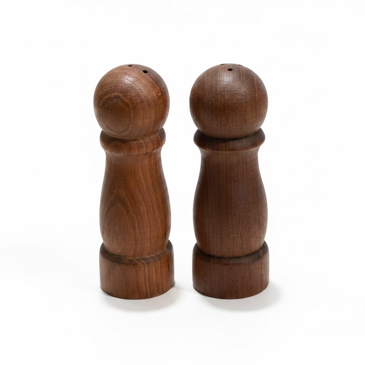 Vintage Danish Modern Teak Salt and Pepper Shakers