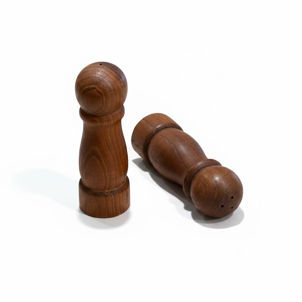 Vintage Danish Modern Teak Salt and Pepper Shakers