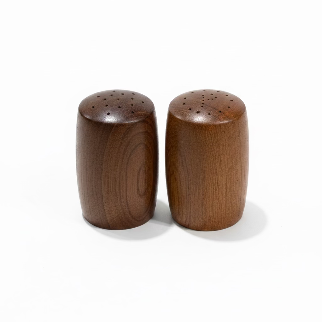 Vintage Danish Modern Teak Salt and Pepper Shakers