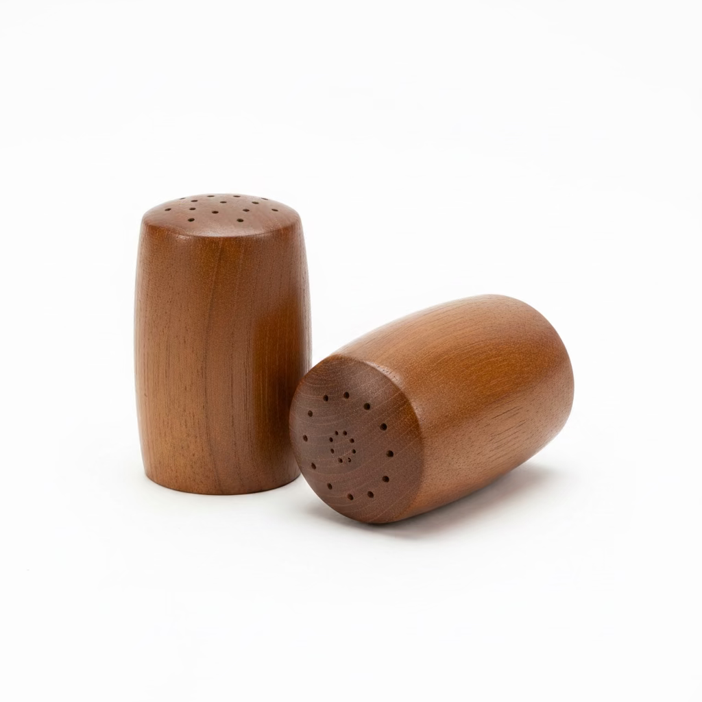 Vintage Danish Modern Teak Salt and Pepper Shakers