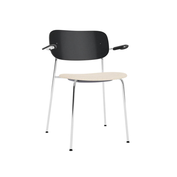 Co Dining Chair, With Arms Partially Upholstered