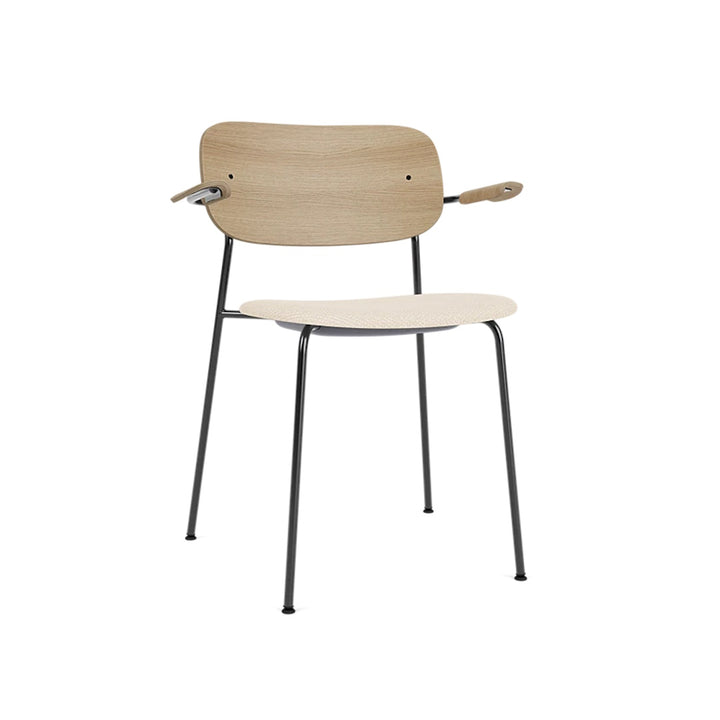 Co Dining Chair, With Arms Partially Upholstered