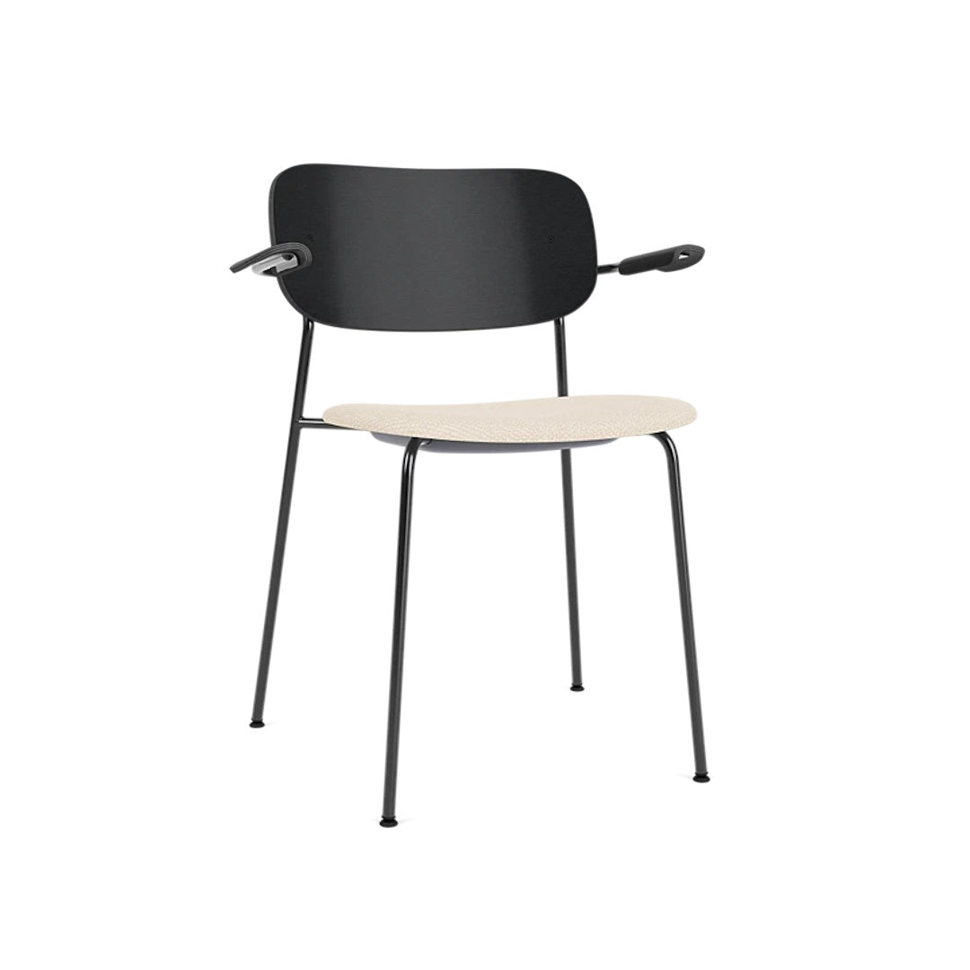 Co Dining Chair, With Arms Partially Upholstered