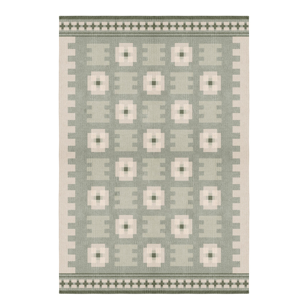 Röllakan Selma Wool Rug - Sage