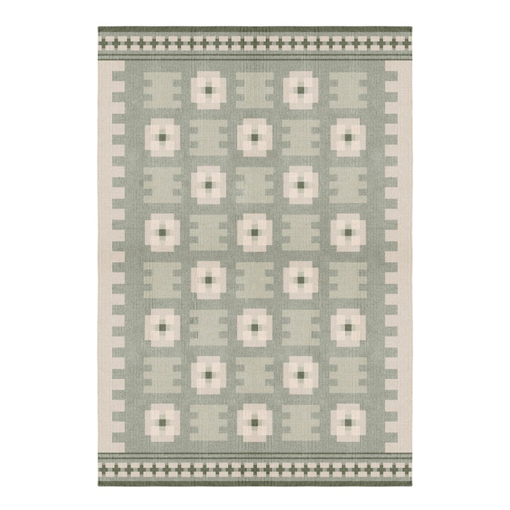 Röllakan Selma Wool Rug - Sage