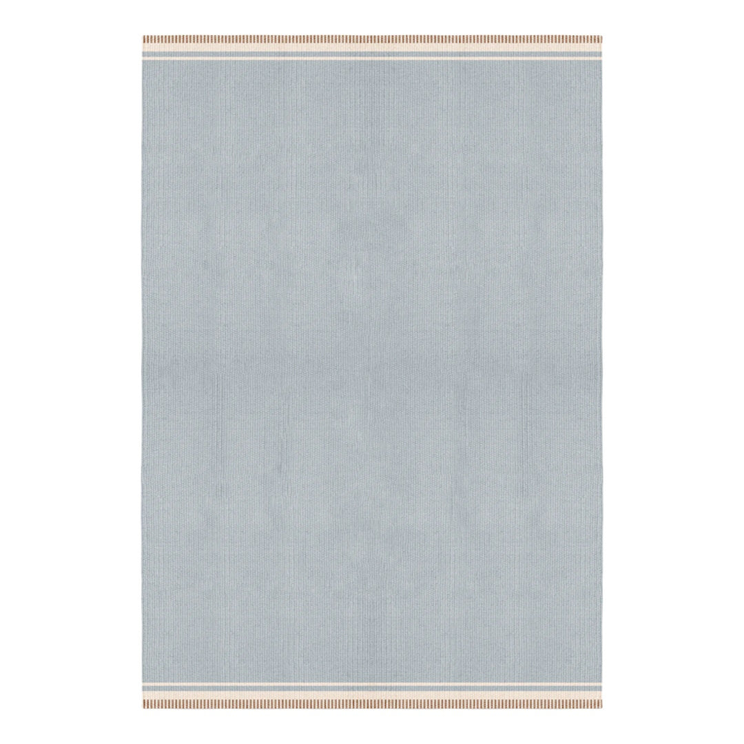 Röllakan Solid Wool Rug - Sky Blue
