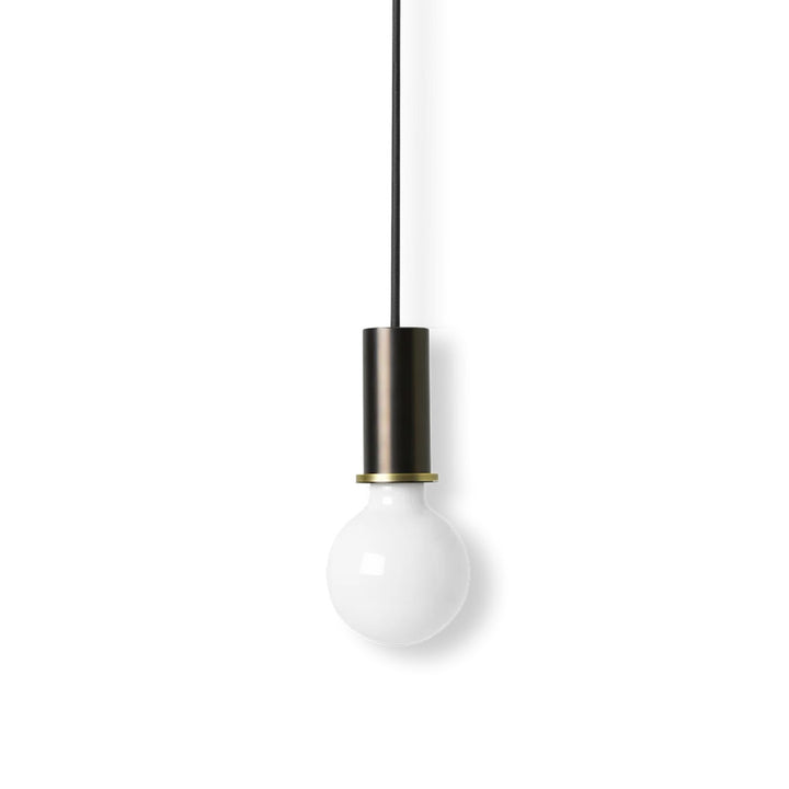 Socket Pendant Low - Black Brass