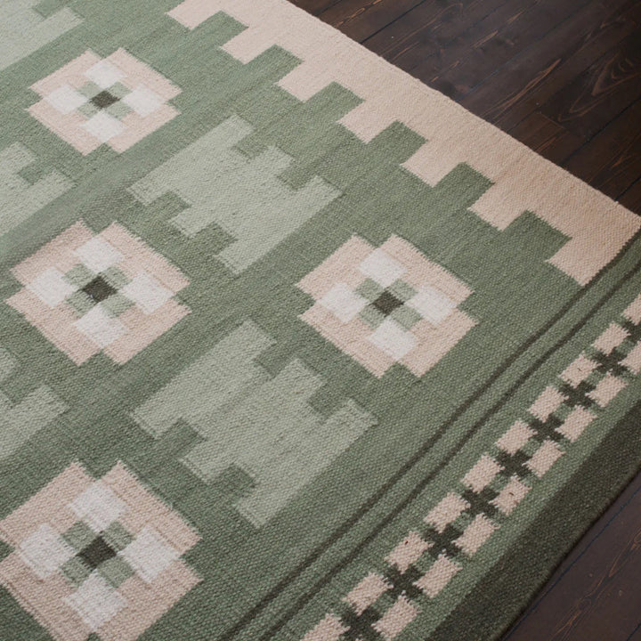 Röllakan Selma Wool Rug - Sage