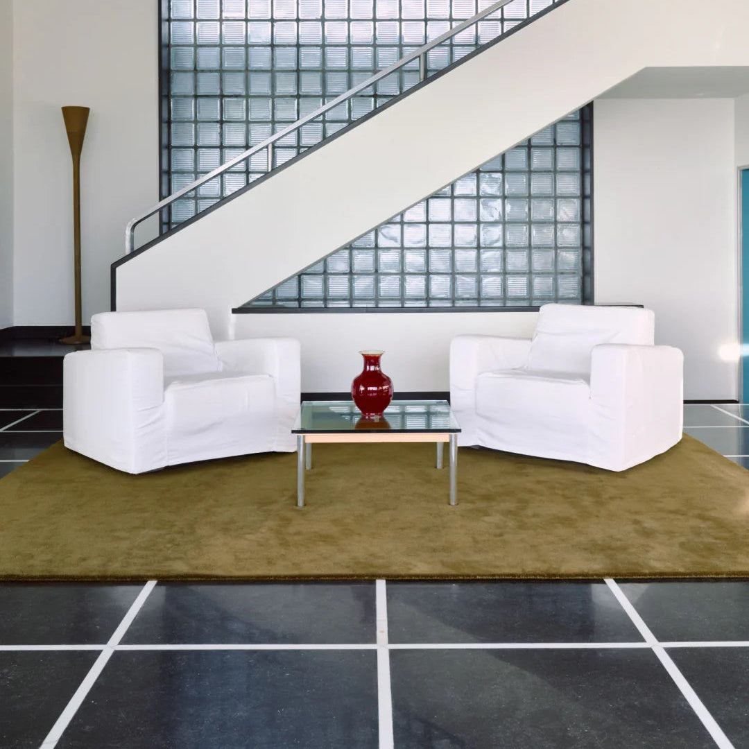 Solid Wool Rug - Green Umber