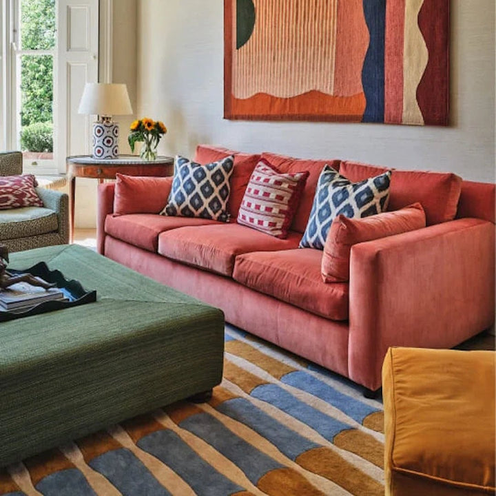 Alice Crawley Bamboo Forest Wool Rug - Blue - ökenhem