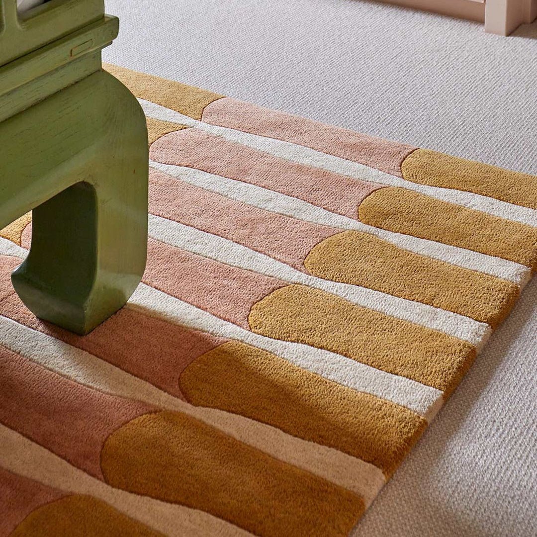 Alice Crawley Bamboo Forest Wool Rug - Rose - ökenhem