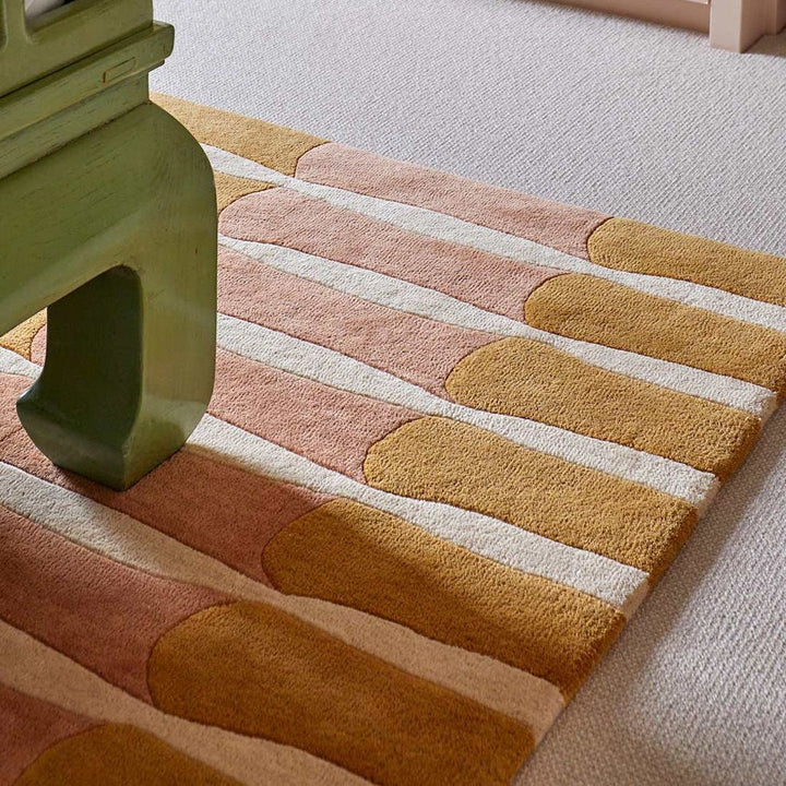 Alice Crawley Bamboo Forest Wool Rug - Rose - ökenhem