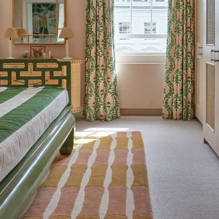 Alice Crawley Bamboo Forest Wool Rug - Rose - ökenhem