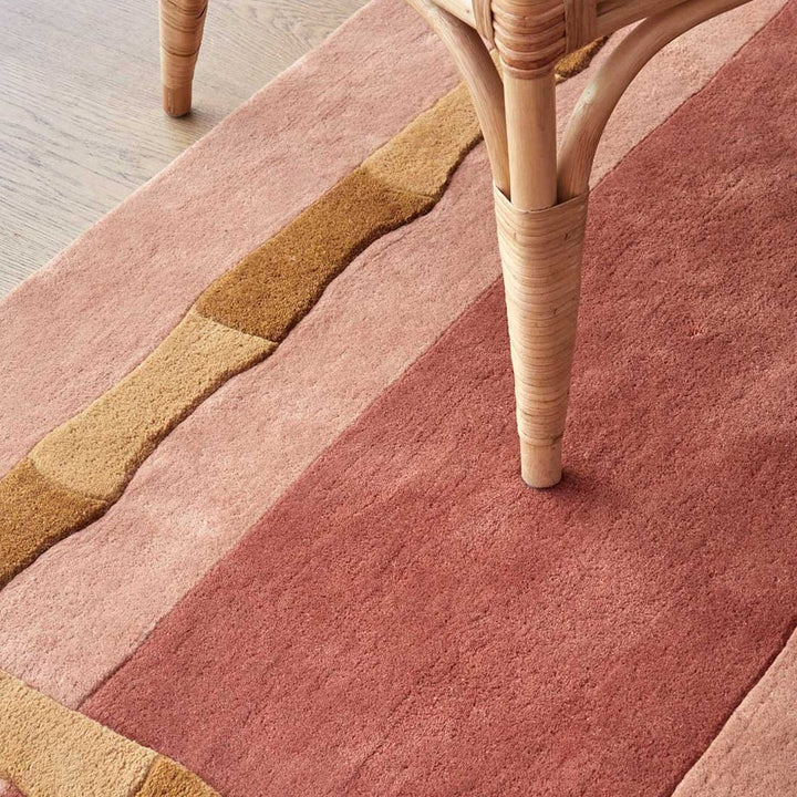 Alice Crawley Bamboo Forest Wool Rug - Terracotta - ökenhem