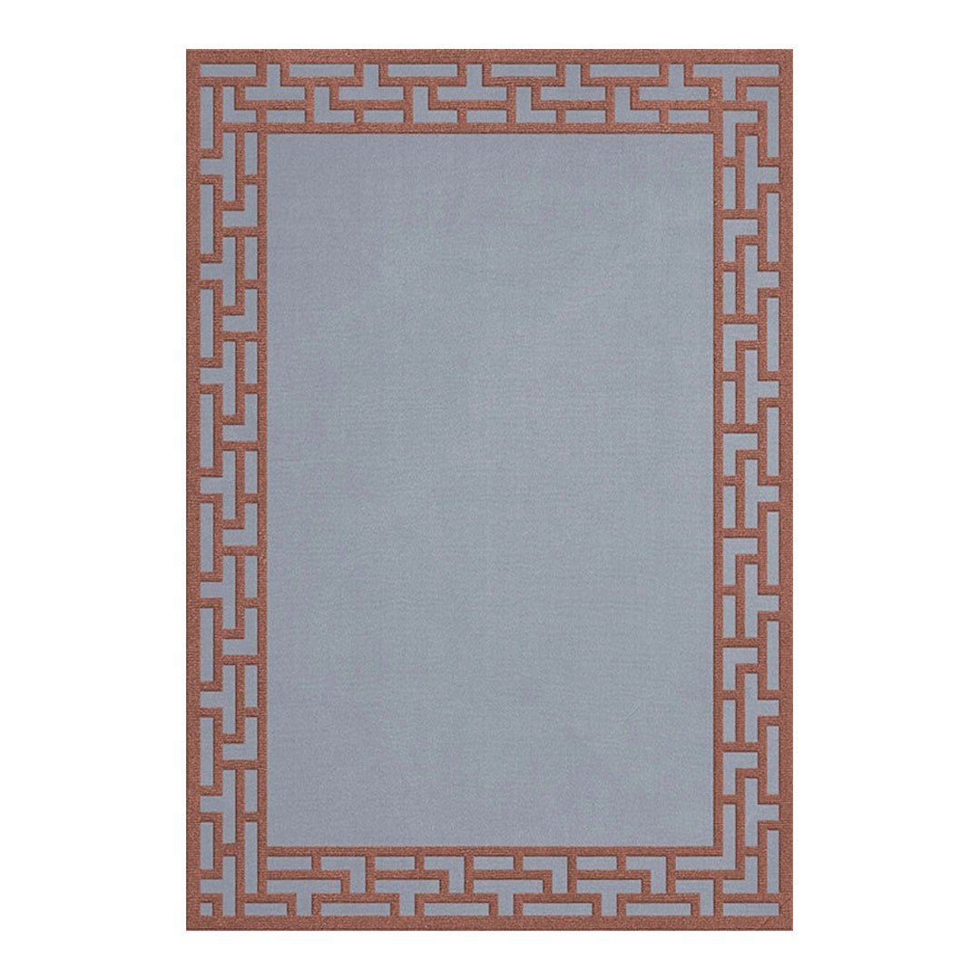 Alice Crawley Indochine Wool Rug - Blue Rust - ökenhem