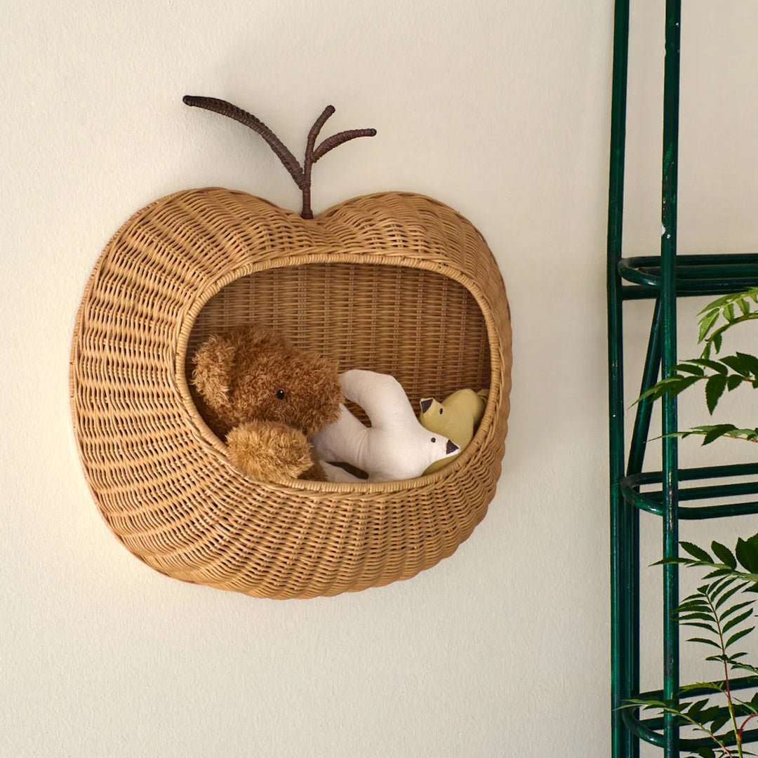Apple Braided Wall Pocket - Natural - ökenhem