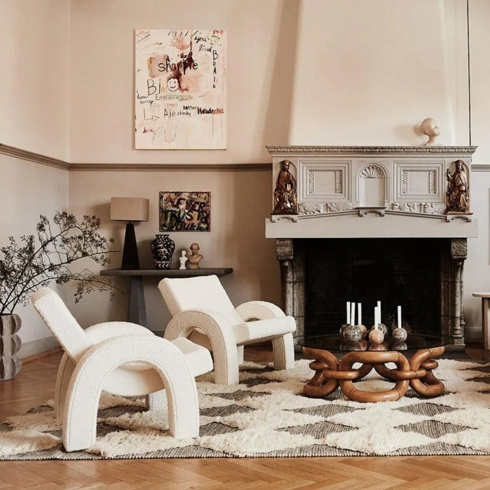 Arco Lounge Chair Boucle White - ökenhem