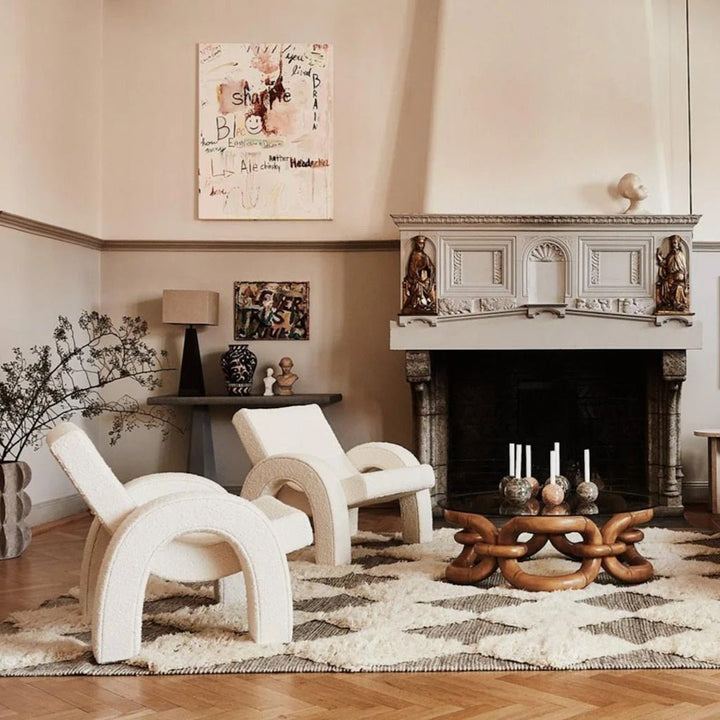 Arco Lounge Chair Boucle White - ökenhem