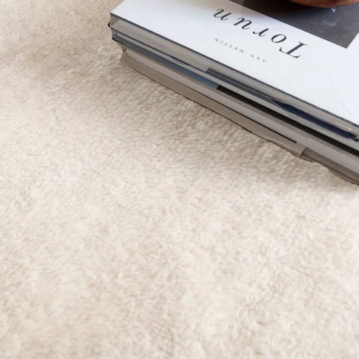 Artisan Plain Wool Rug - Bone White - ökenhem