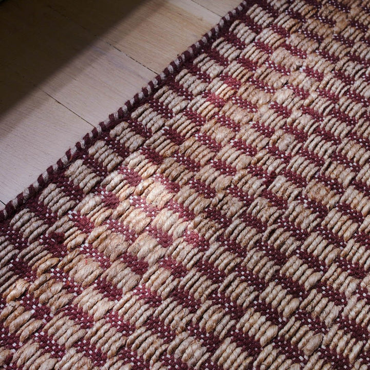 Barley Jute Rug - Burgundy - ökenhem