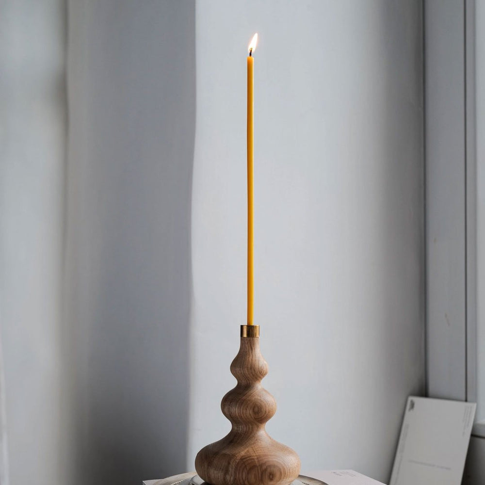 Beeswax Slim Candles with Multi - Colored Wicks - ökenhem