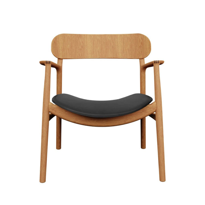 Bent Hansen Asger Lounge Chair, Oiled Oak, Black Zenso Leather - ökenhem
