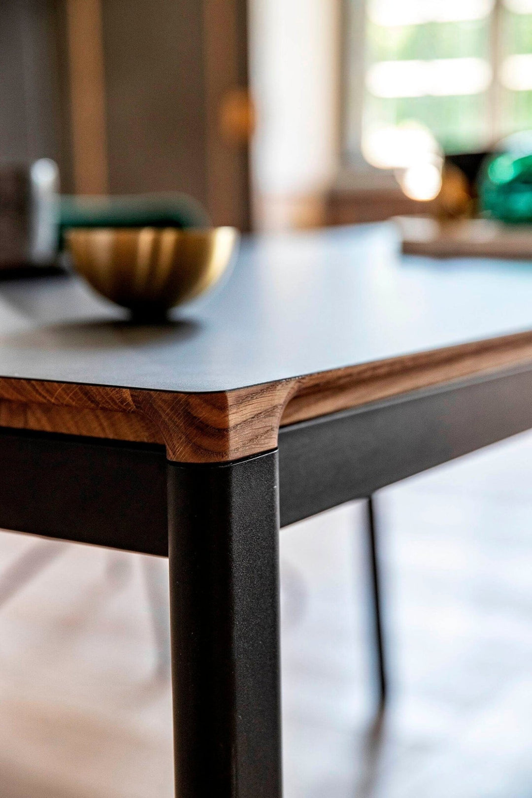 Bent Hansen Meet Table, Black Laminate w/Oak Edges - ökenhem