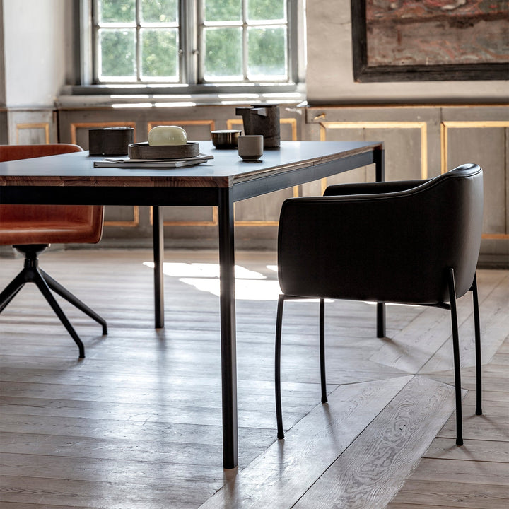 Bent Hansen Meet Table, Black Laminate w/Oak Edges - ökenhem