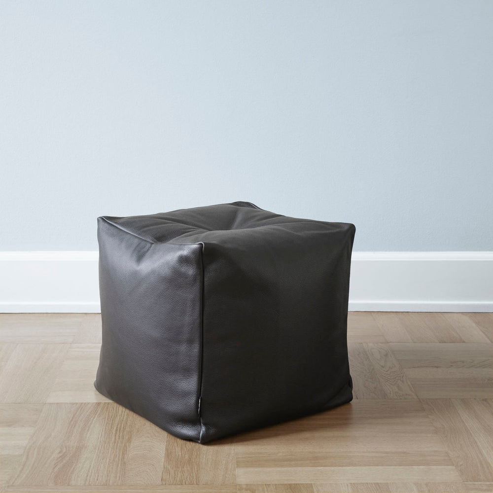 Bent Hansen Otto Pouf w/o button - Zenso Leather, Black - ökenhem