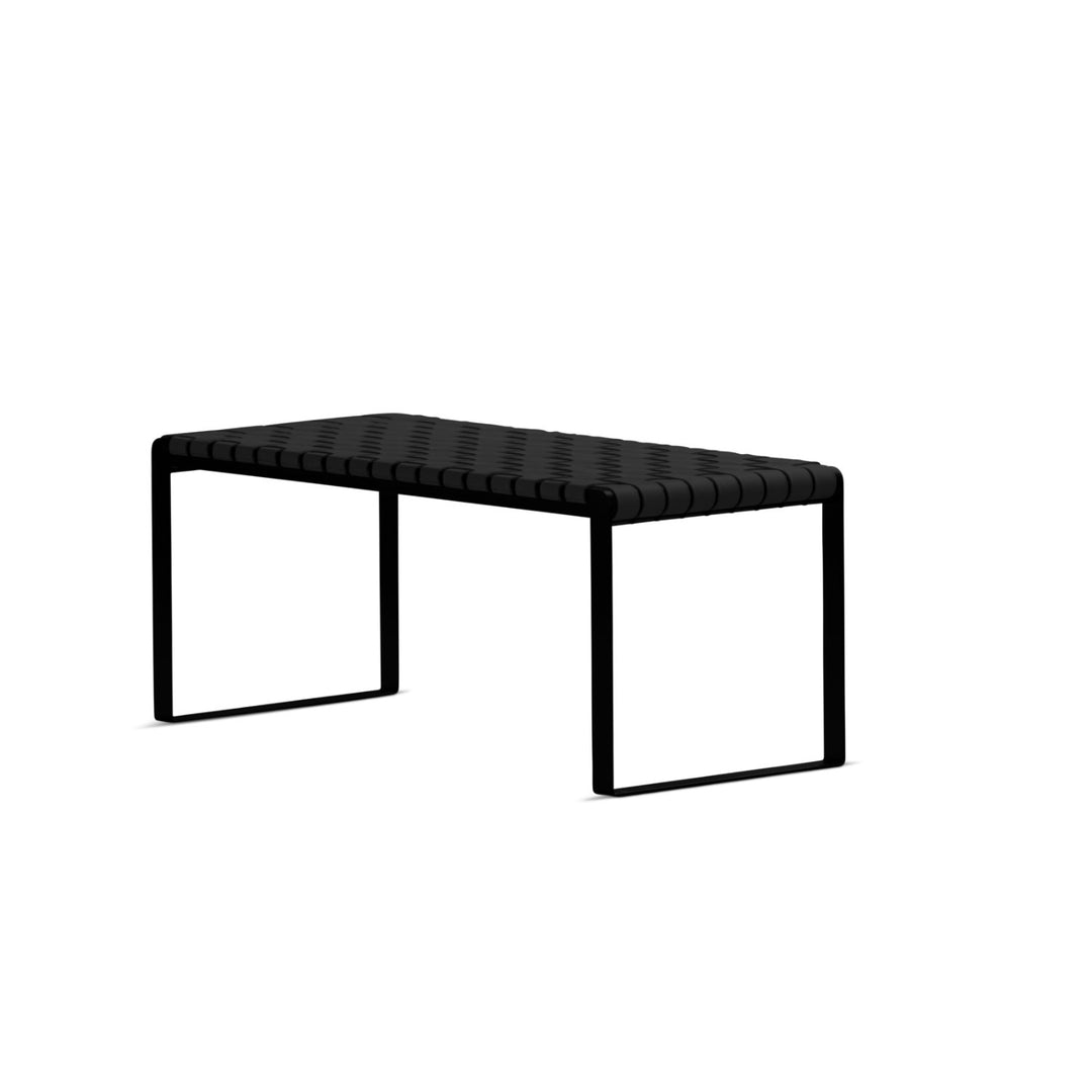 Bent Hansen Plaited Bench Grain Leather, Black - ökenhem