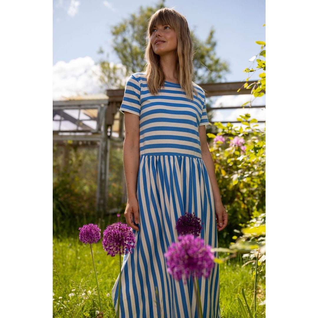 Blue Stripe Knit Dress - ökenhem