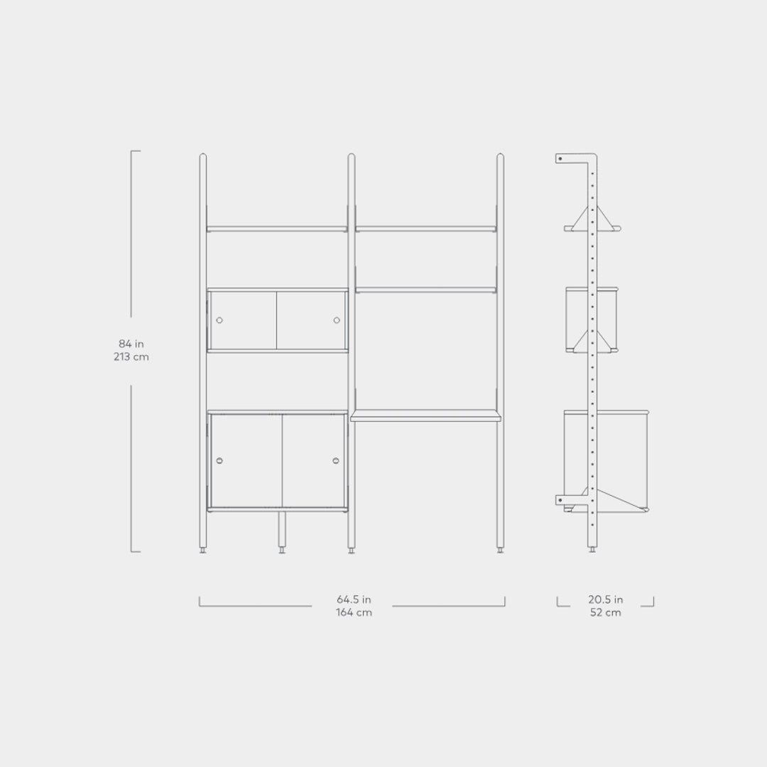 Branch - 2 Multi Storage Unit with Desk - ökenhem