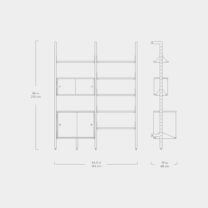 Branch - 2 Multi Storage Unit with Shelves - ökenhem