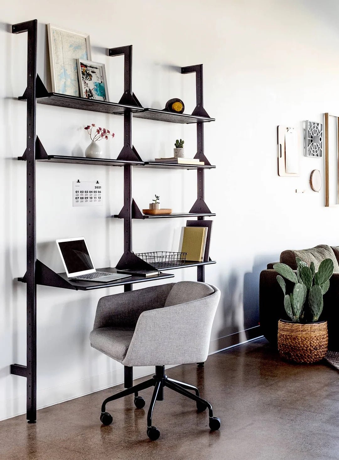 Branch-2 Shelving Unit with Desk, additional view