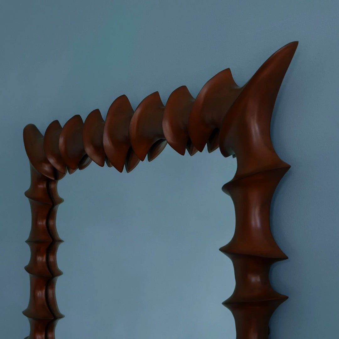 Brutalist Mirror Small Natural Wood - ökenhem
